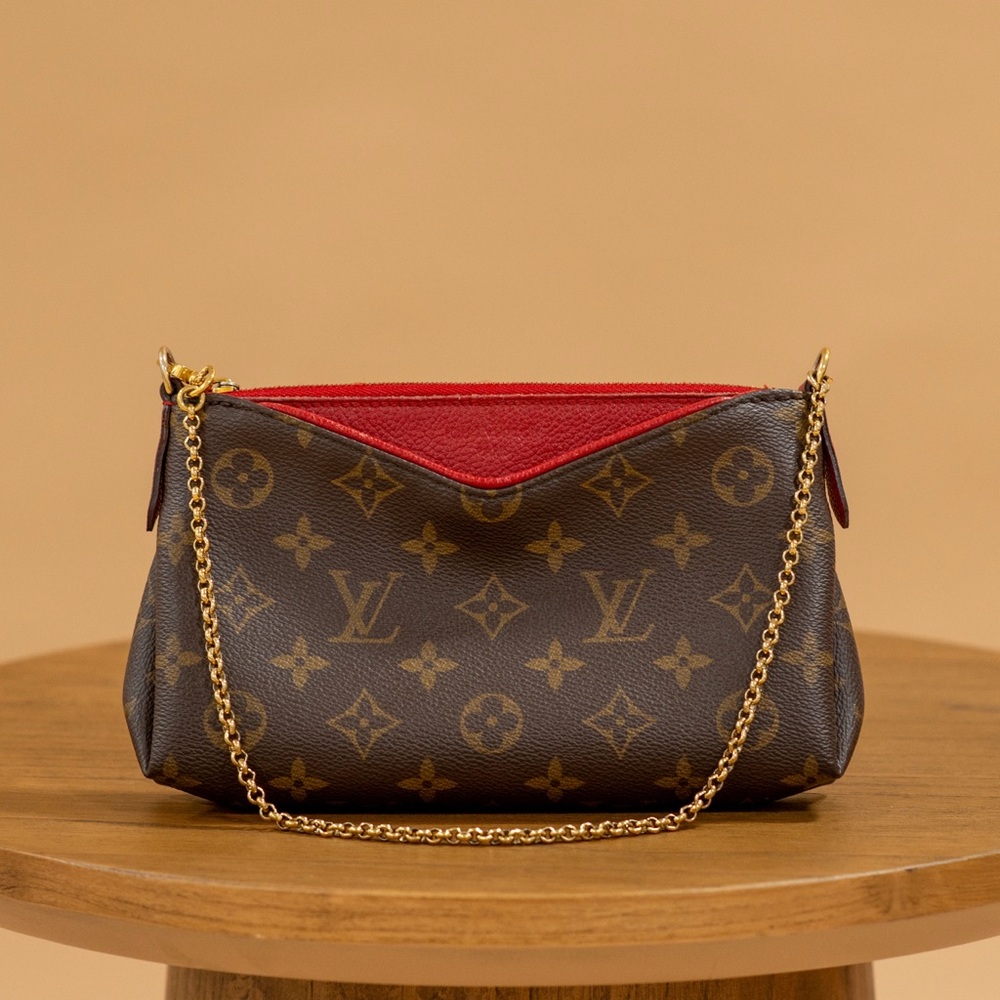 Louis Vuitton Pallas Red and Brown Crossbody Bag